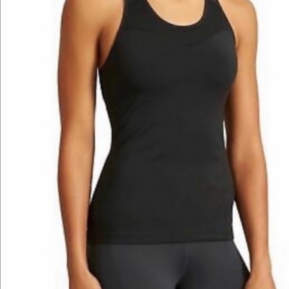 Athleta NWOT Black Spiral Support Racerback Tank Top With Built in Bra XXS - Picture 2 of 12